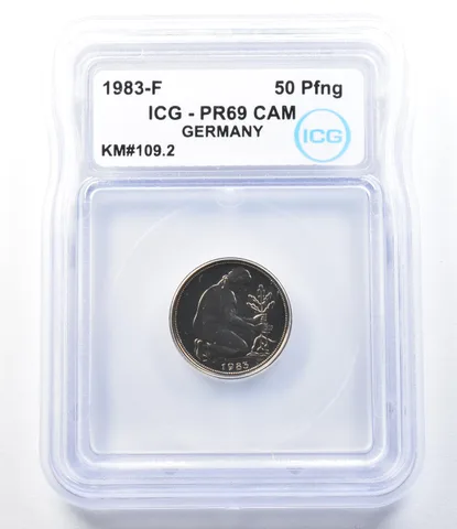 1983 F Germany 50 Pfennig KM#109.2 PR69 CAM ICG *8913