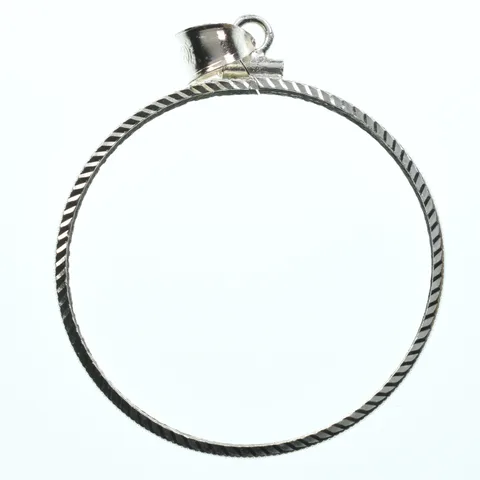 Sterling Silver 38 MM 1 Oz Panda China Coin Bezel Pendant Frame Edge *2146