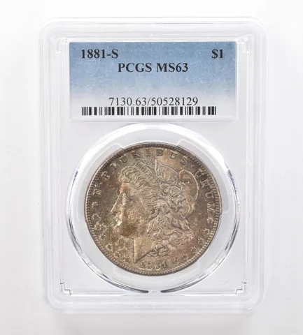 1881-S Morgan Silver Dollar MS63 PCGS Beautiful Tone *7469