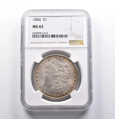 MS62 1884 Morgan Silver Dollar NGC a3851