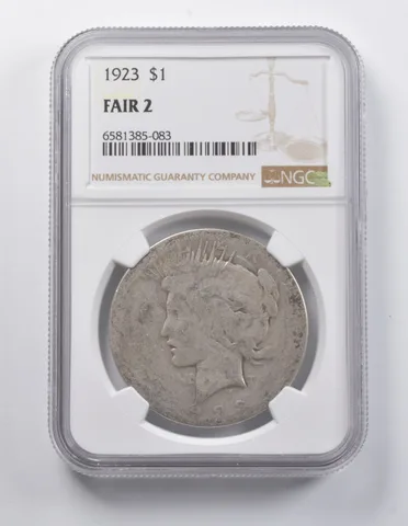 FAIR 2 1923 Peace Silver Dollar NGC *6923