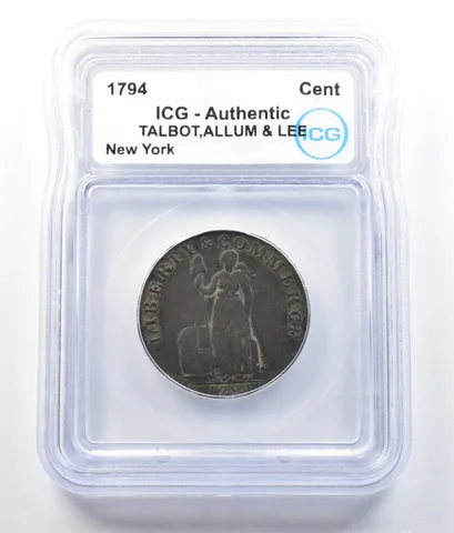 1794 New York Cent Talbot Allum & Lee Authentic ICG *7847