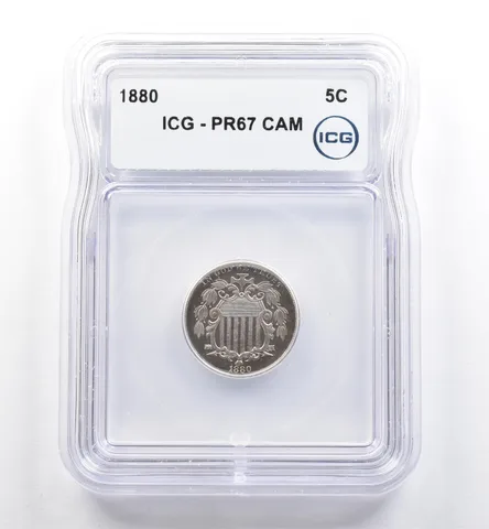 1880 Shield Nickel PR67 CAM ICG *6492