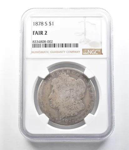 1878-S Morgan Silver Dollar Fair 2 NGC Lowball *9628