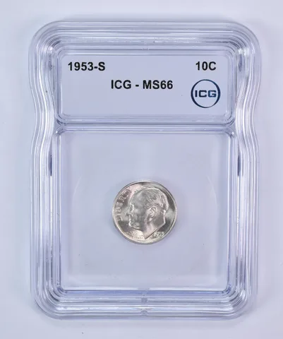 1953-S Roosevelt Dime MS66 ICG