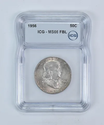1956 Franklin Half Dollar MS66 FBL ICG Beautiful Tone *5887