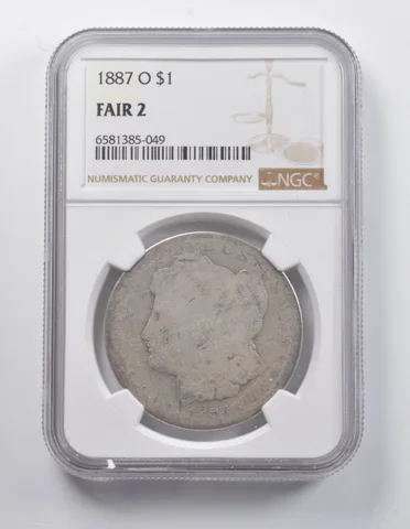 FAIR 2 1887-O Morgan Silver Dollar NGC a7091