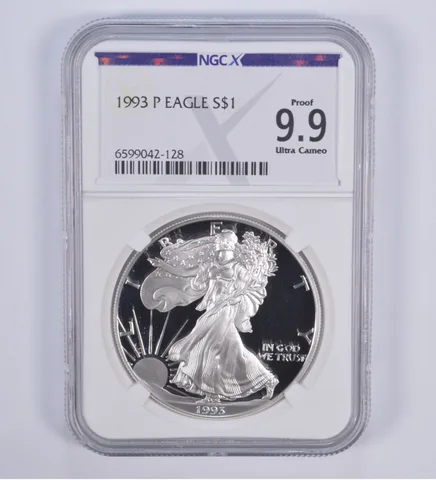 1993-P American Silver Eagle Proof 9.9 NGC X NGCX - Almost PERFECT