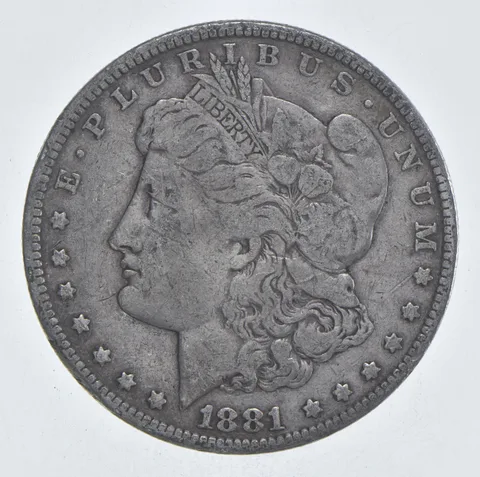 Early - 1881 Morgan Silver Dollar - 90% US Coin *969