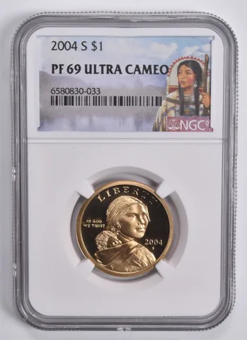 2004-S Sacagawea $1 PF69 UCam NGC Special Lbl