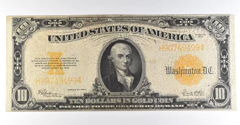1922 $10 Gold Certificate Large Note Yellow Seal *8343