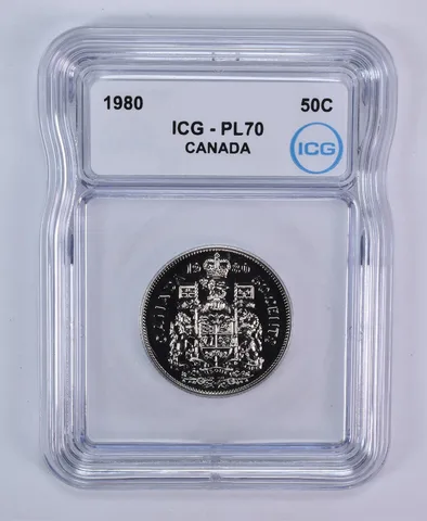 1980 Canada 50 Cents PL70 ICG