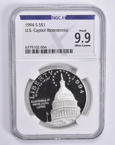 1994-S US Capitol Commemorative Dollar Proof 9.9 UCAM NGC X NGCX
