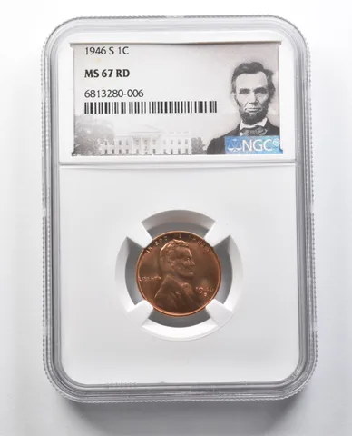 MS67 RD 1946-S Lincoln Wheat Cent NGC *2260