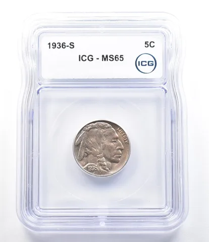 1936-S Indian Head Buffalo Nickel MS65 ICG *6952