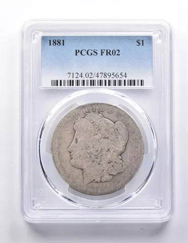 FR02 1881 Morgan Silver Dollar PCGS Low Ball *7674