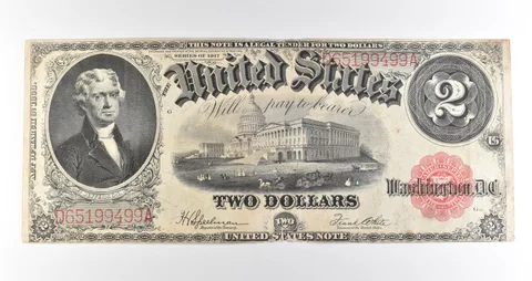 1917 $2 Legal Tender Red Seal Large Note Fr#60 *4580