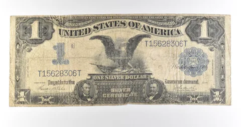 1899 $1 Silver Certificate Black Eagle Blue Seal Large Note Fr#233 *4625