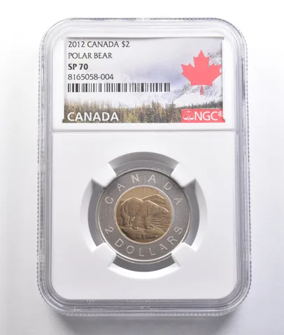 2012 Canada 2 Dollars Polar Bear SP70 NGC a6914