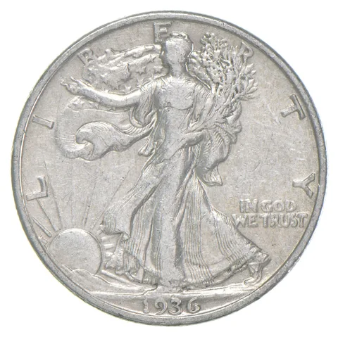 1936 XF Walking Liberty Half Dollar 90% Silver