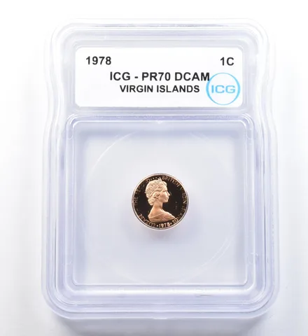 1978 Virgin Islands 1 Cent PR70 DCAM ICG *1131