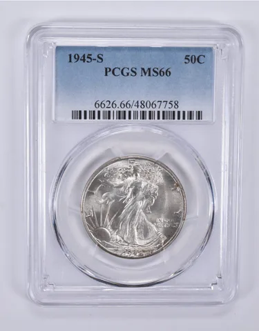 1945-S Walking Liberty Half Dollar MS66 PCGS a9205