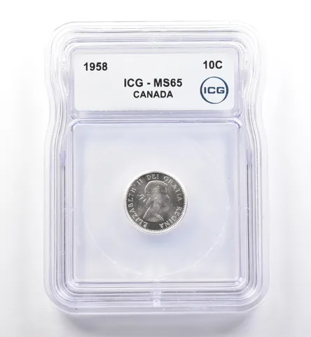 1958 Canada 10 Cents MS65 ICG *0266