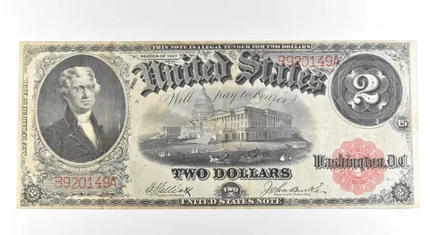 1917 $2 Legal Tender Large Note Red Seal *2646
