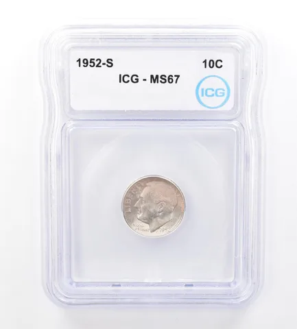 1952-S Roosevelt Dime MS67 ICG Beautiful Tone a1638