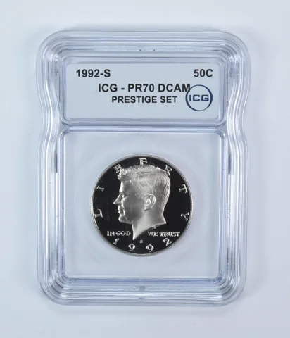 1992-S Kennedy Half Dollar Prestige Set PR70 DCAM ICG