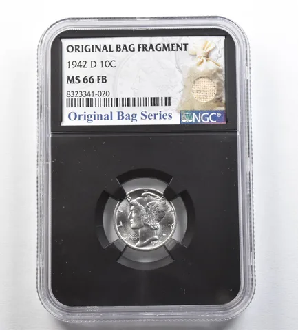 1942-D Mercury Dime Original Bag Fragment MS66 FB NGC *0400