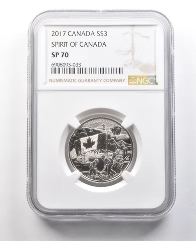 2017 Canada 3 Dollars Silver Spirit Of Canada SP70 NGC a8416