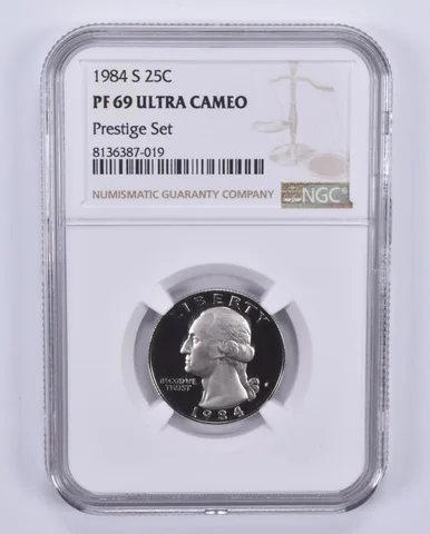 1984-S Washington Quarter Prestige Set PF69 UCAM NGC Brown Label