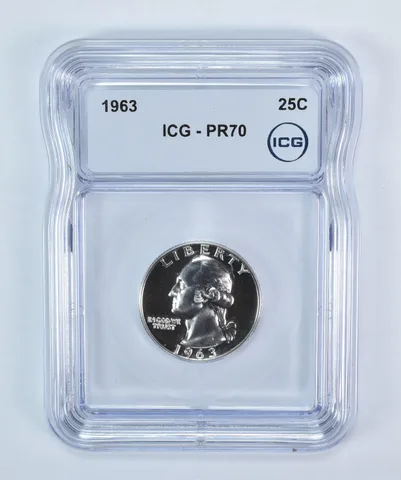 1963 Washington Quarter PR70 ICG
