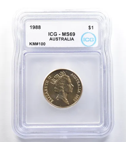 1988 Australia 1 Dollar KM#100 MS69 ICG *7883