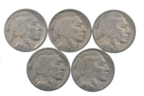 BETTER Lot 1928-S 1928-D 1928-D 1929-S 1929-D Buffalo Nickel Collection *033