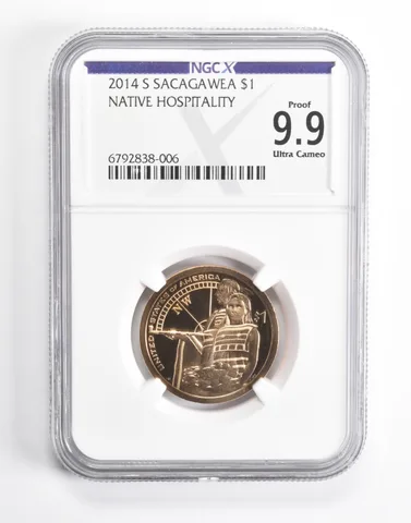 2014-S Sacagawea $1 Native Hospitality Proof 9.9 UCAM NGC X NGCX