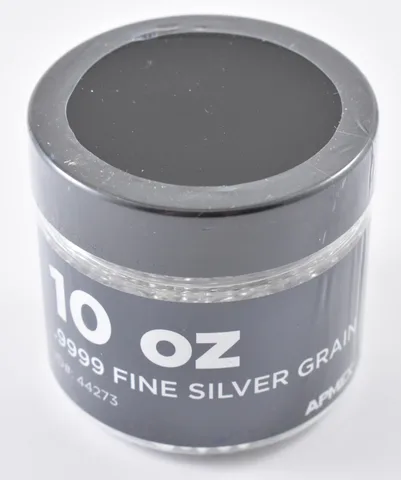 Apmex 10 Oz Silver In Jar Raw Silver Nuggets *5294