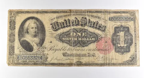 1891 $1 Silver Certificate Large Note Red Seal *3730