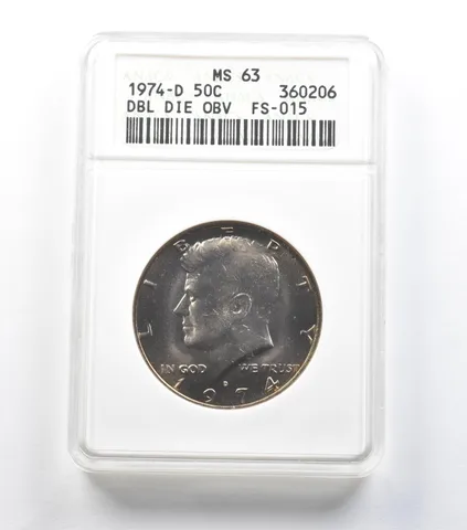 1974-D Kennedy Half Dollar DDO FS-015 MS63 ANACS *1467