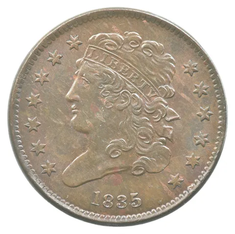 1835 Classic Head Half Cent *8210