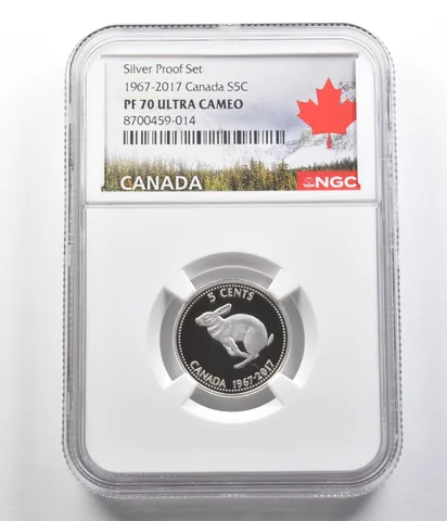 2017 Canada 5 Cent Silver Proof Set PF70 UCAM NGC Canada Label