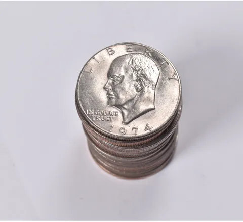 (20) 1974-P BU/Unc Eisenhower Ike Dollar Clad Roll Lot