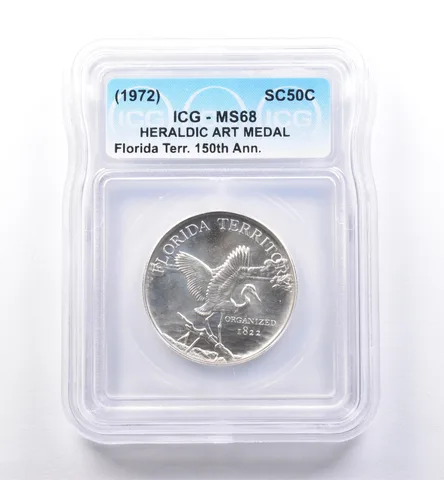 (1972) So Called Half Dollar Florida Territory 150th Anniversary MS68 ICG *8470