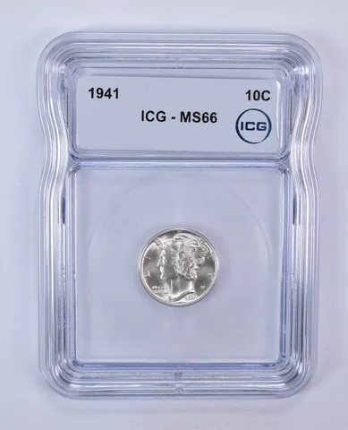 1941 Mercury Dime MS66 ICG