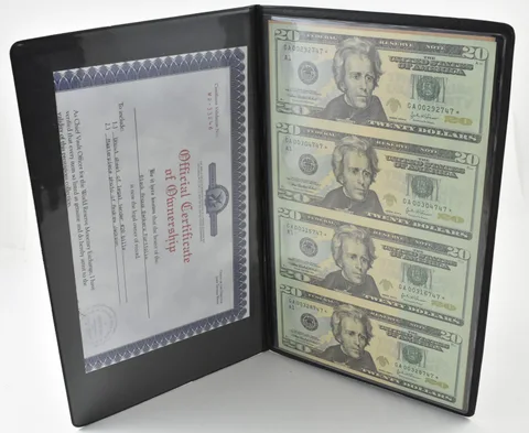 Lot (4) 2004 A $20 FRN Uncut Sheet Star Note *5745