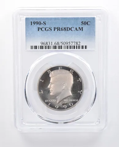 1990-S Kennedy Half Dollar PR68 DCAM PCGS Hazy *8014