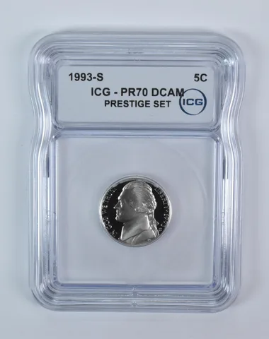 1993-S Jefferson Nickel Prestige Set PR70 DCAM ICG