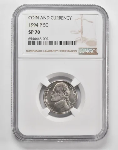 1994-P Jefferson Nickel Specimen! Rare SP70 NGC Matte Finish