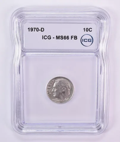 1970-D Roosevelt Dime MS66 FB ICG
